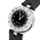 Bvlgari Black Stainless Steel Calf B.zero1 30mm Black Leather