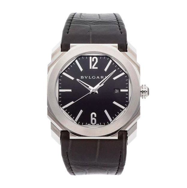 Bvlgari Octo Solotempo 42mm Black Leather