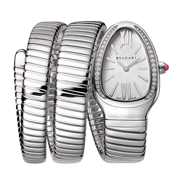 Bvlgari Serpenti Tubogas 34mm Diamond White
