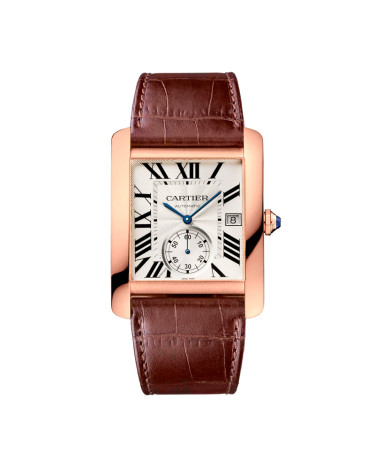 Cartier Tank MC Rose Gold Brown Leather