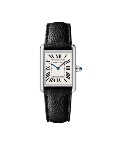 Cartier Tank Must de Cartier Large Black Leather