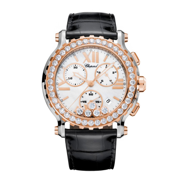 Chopard Happy Chrono 40mm White Dial Leather