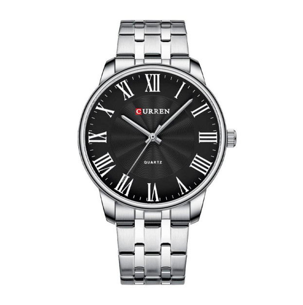 Curren 8422 Silver-Black