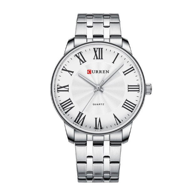 Curren 8422 Silver-White