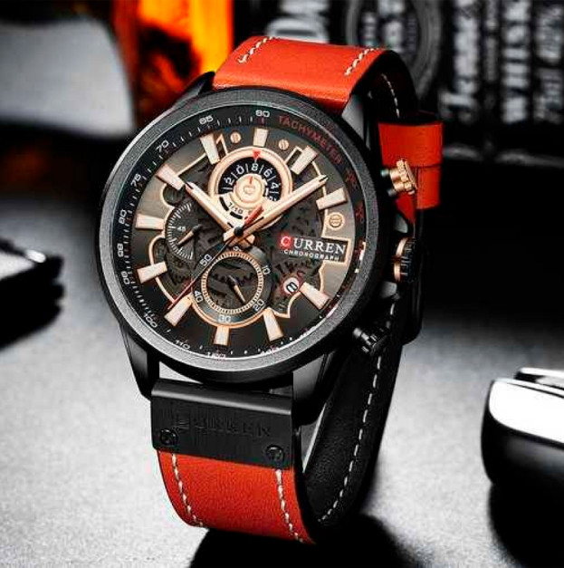 Curren 8380 Black-Brown