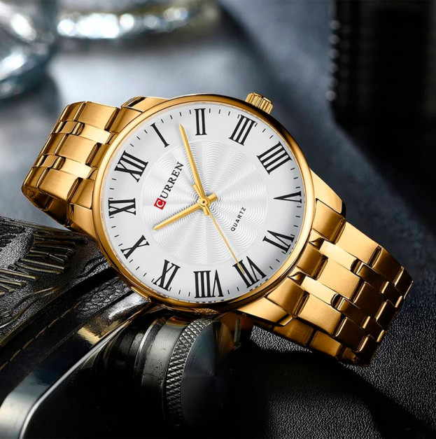 Curren 8422 Gold-White