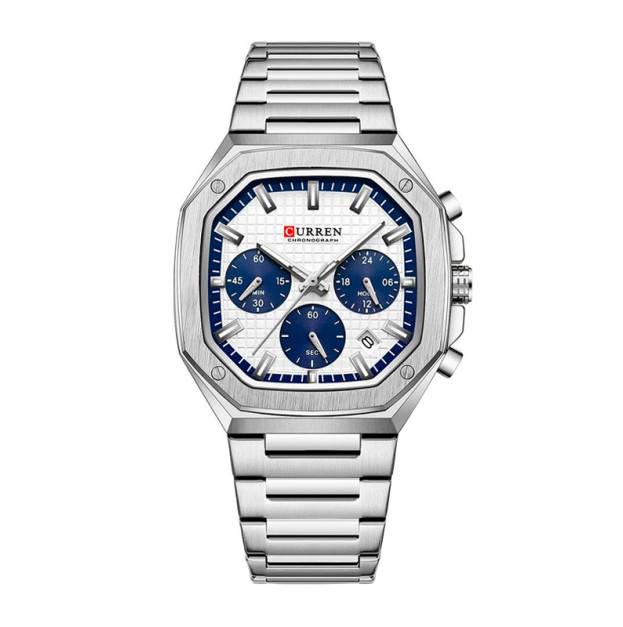 Curren 8459 Silver-White