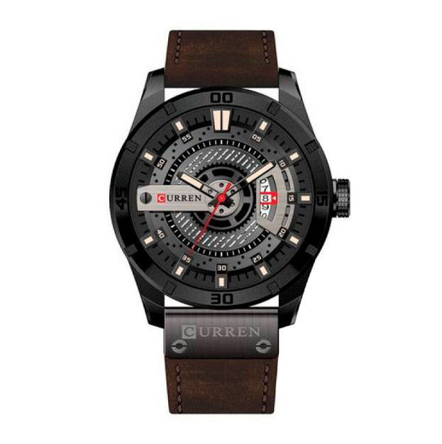 Curren 8301 Black-Dark Brown