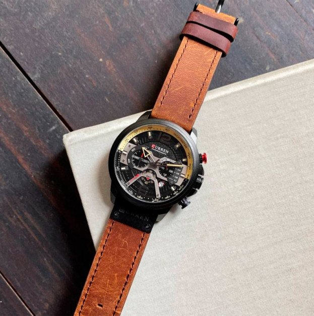 Curren 8329 Black-Brown