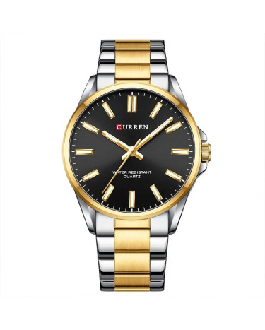 Curren 9090 Silver-Gold-Black