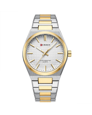 Curren 8439 Silver-Gold-White