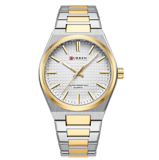 Curren 8439 Silver-Gold-White