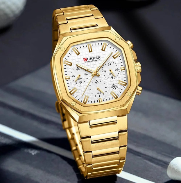 Curren 8459 Gold-White