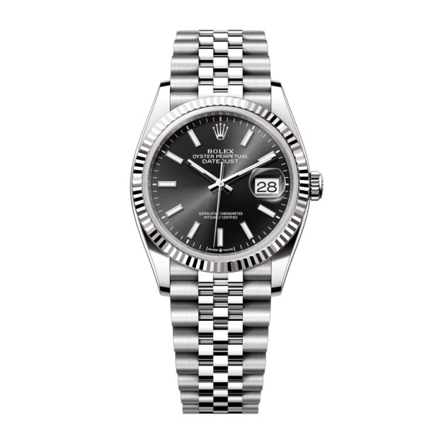 Rolex Datejust 36mm Oystersteel Dial Bright Black