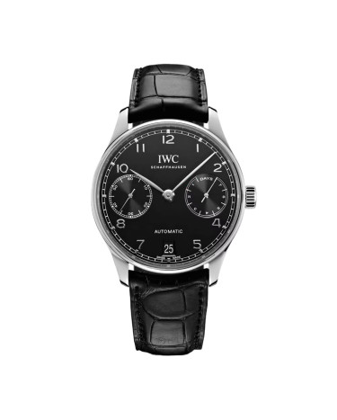 IWC Portugieser 44mm Automatic Dial Black Leather