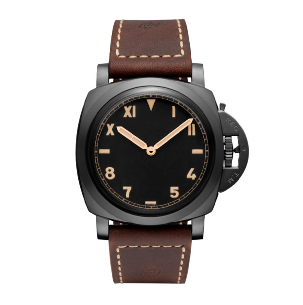 Panerai Luminor Panerai 1950 Titanio Dial Black Leather