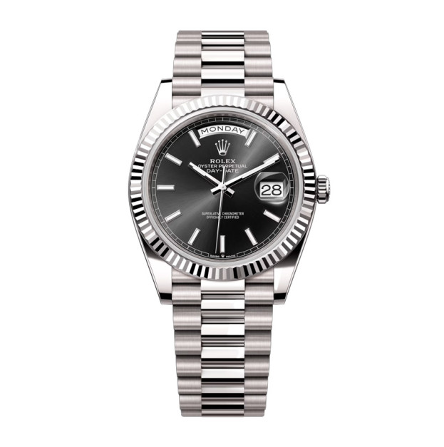 Rolex Day-Date 36mm Oystersteel Dial Black