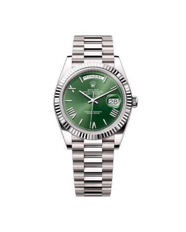 Rolex Day-Date 40mm Platinum Olive Green