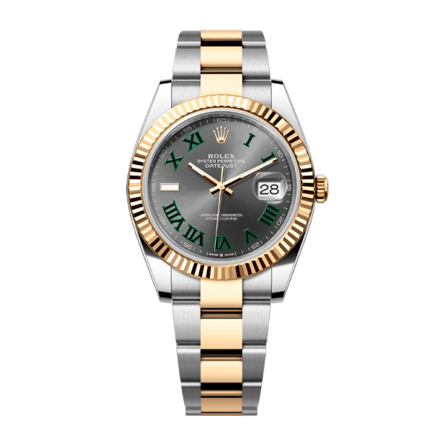 Rolex Datejust 41mm Yellow Rolesor Slate Oyster Bracelet