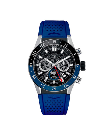TAG Heuer Carrera Automatic Chronograph 45mm GMT Black Blue